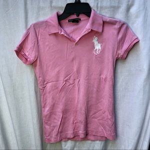 Barbie Pink Ralph Lauren Y2K Early 2000s Logo Pink Polo Vintage Shirt 🩷